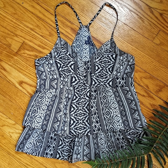 American Eagle Ruffle Racerback Tank - Picture 1 of 7